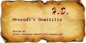 Hrncsár Domitilla névjegykártya